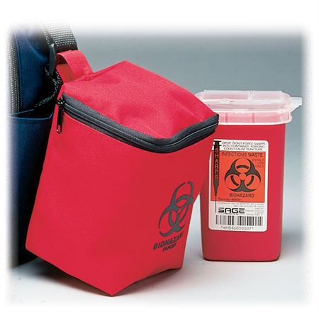 Zippered 1qt Sharps Container Transport Pouch Zippered Transport Pouch