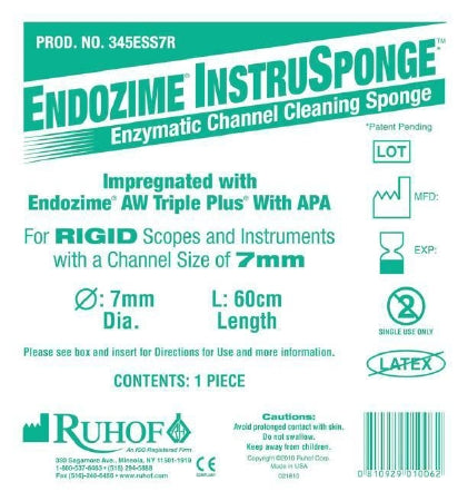 Ruhof Endozime InstruSponge For Rigid / Take-apart Instruments - SPONGE, ENDOZIME, INSTRUSPONGE - 345ESS7R