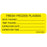 PDC Healthcare Lab Communication Labels - Fresh Frozen Plasma Label, 2-1/4" x 1", Yellow - MV04SY4662