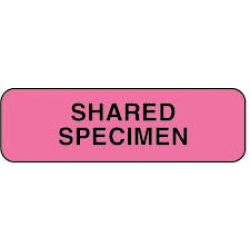 PDC Healthcare Shared Specimen Labels Brady Worldwide - Shared Specimen Label, Pink, 1-1/4" x 3/8" - 59704084