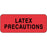 PDC Healthcare Latex Precaution Labels - Latex Precaution Label, 2-1/4" x 7/8", Fluorescent Red - 59704572