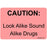 PDC Healthcare Permanent Paper Communication Labels - "Caution: Look Alike Sound Alike Drugs" Label, 2-15/16" x 2", Fluorescent Red - MV08FR1148