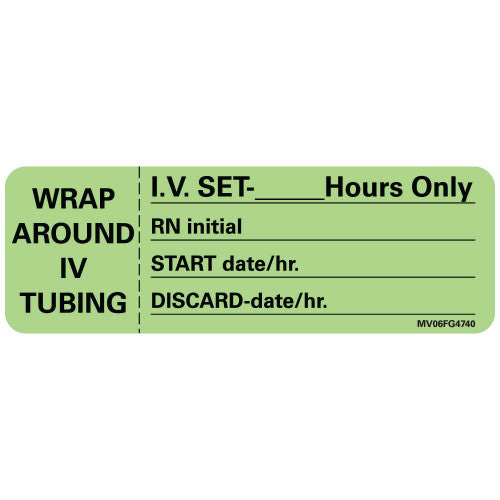 PDC Healthcare Label Paper - LABEL, IV, TUBING CHANGE - MV06FG4740