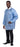 S2S Global PremierPro Fluid-Resistant Disposable Lab Jacket - PremierPro Fluid-Resistant Disposable Lab Jacket with Knit Collar and Cuffs, Blue, Size XL - 2715