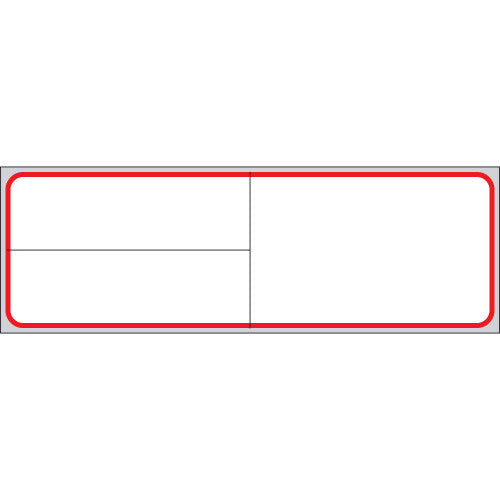 PDC Healthcare Direct Thermal Labels - Direct Thermal Label, Meditech DT, 1" Core, 4" x 1.25", White and Red - TD1-MIT-3R