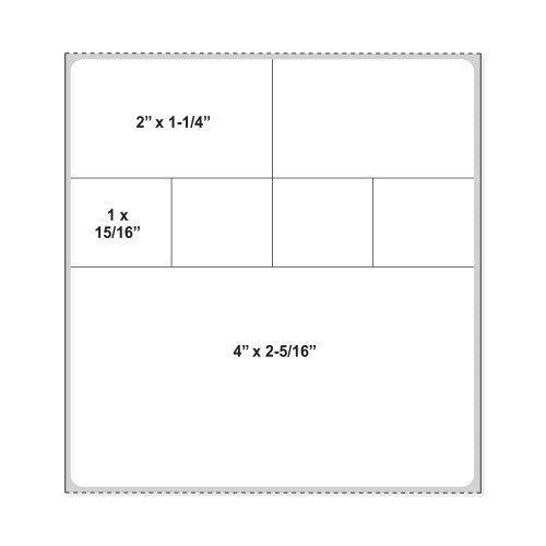 PDC Healthcare Direct Thermal Labels - Direct Thermal Label, Paper, 4" x 4.5", White - LDWHP117