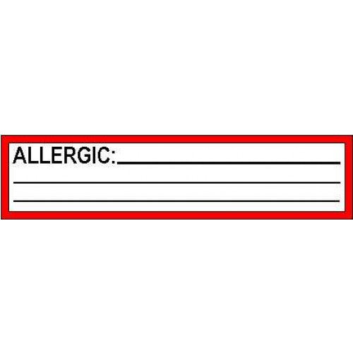 PDC Healthcare FormalinPermanent Warning Label - "Allergic" Label, White and Red, 5-1/2" x 1-3/8" - ML-701