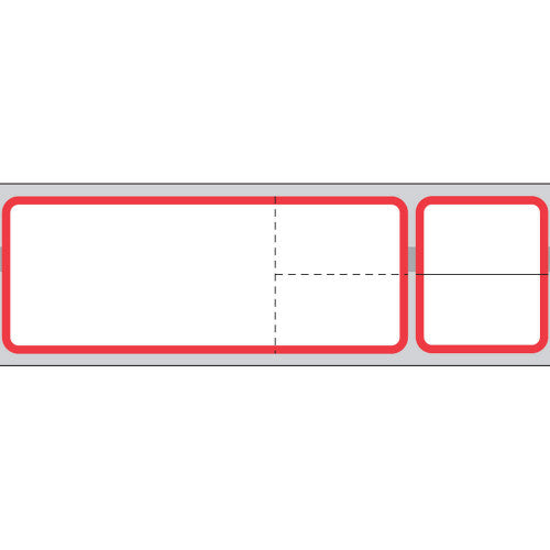 PDC Healthcare Misys / Sunqeust Direct Thermal Labels - Misys Sunquest Label, White / Red Border, 1-3/16" x 4-1/8" - TD-SQBLSRED