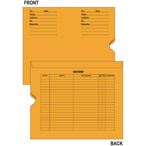 PDC Healthcare Negative Preserver (Envelope) - Brown Kraft Open-End Negative Preserver - XPOE4