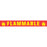 PDC Healthcare Removeable Hazard Tape - LABEL, FLAMMABLE, 1/2X500, RED / YELLOW - WTF-412