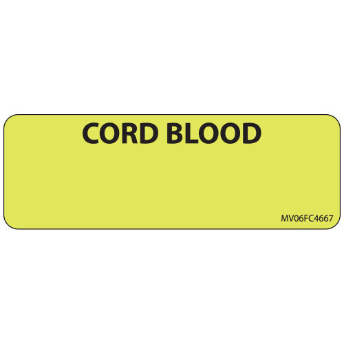 PDC Healthcare Permanent Paper Communication Labels - LABEL, CORD BLOOD - MV06FC4667