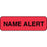 PDC Healthcare Name Alert Labels - Name Alert Label, Red, 1-1/4" x 3/8", 1, 000/Roll - 59702039