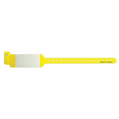 PDC Healthcare Sentry Bar Code Label Bands - Sentry Bar Code ID Band, Yellow, Adult / Pediatric Prelaminated - 5090-14-PDM