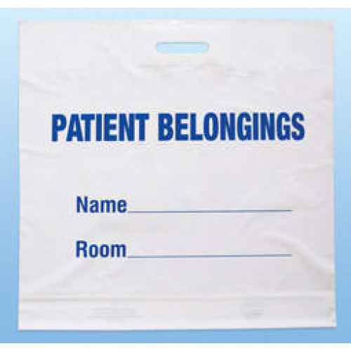 PDC Healthcare Patient Belongings Bags - Patient Belongings Bag, 20" x 20" x 4", White - PBH02