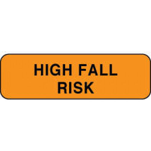 PDC Healthcare Permanent Paper Label - LABEL, HIGH FALL RISK- ORANG - 59704919