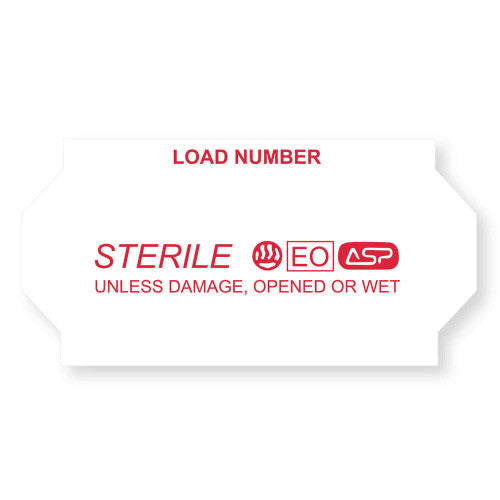 PDC Healthcare Sterrad Tyvek Labels for Meto Label Gun - Load Number Label, Red Writing, 1-1/32" x 5/8", 1, 125/Roll - NPT2155