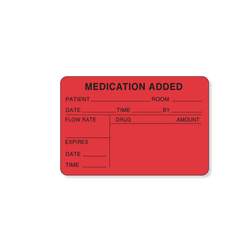 Pdc Healthcare Medication Labels Medication Added Label 3 X 2 — Grayline Medical 5839