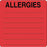 PDC Healthcare Permanent Paper Label - LABEL, ALLERGIES, 2-1, 2X2, 1/2 FL, RED - 59704568