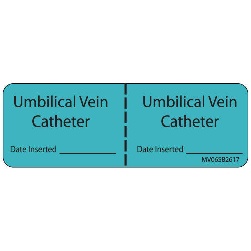 PDC Healthcare Label Paper - LABEL, "UMBILICAL VEIN CATHETER" - MV06SB2617