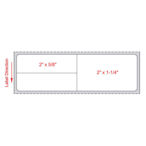 PDC Healthcare Meditech Direct Thermal Labels - Meditech Direct Thermal Paper Label, 1" Core, 4" x 1-1/4", White, 1, 000/Roll - LDWHP58