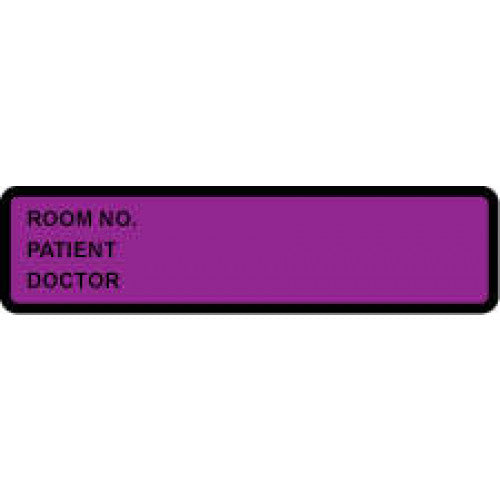 PDC Healthcare Removable Paper Chart Labels for Vinyl Binders - Patient Chart Label, Purple, Custom for Boston Med - NFPRP01