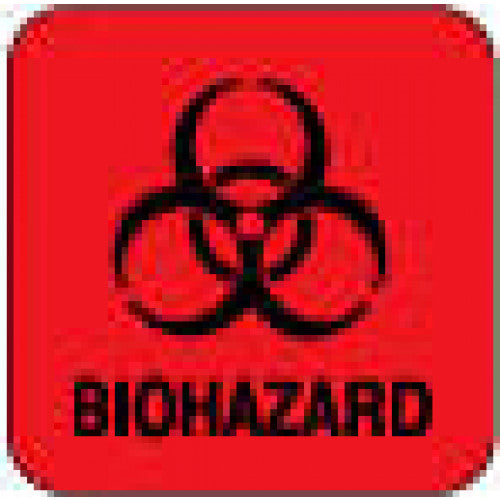 PDC Healthcare Hazard Labels - LABEL, "BIOHAZARD", 1X1, RED - 59704554