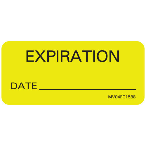 PDC Healthcare Expiration Labels - Expiration Date Label, 2-1/4" x 1" - MV04FC1588