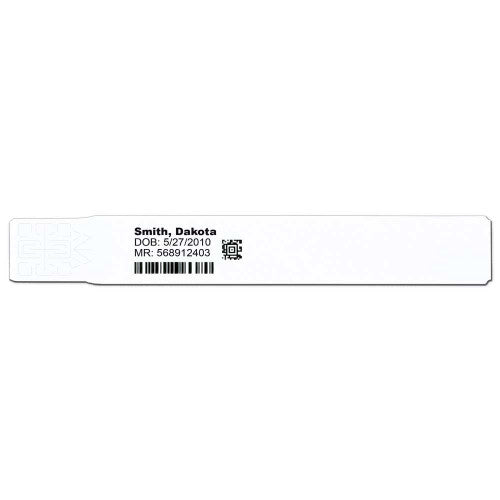 PDC Healthcare ScanBand Direct Thermal Bands - ScanBand Direct Thermal Pediatric ID Band, 1" Core, 4.6" Outer Diameter, White - 7471-11-PDO