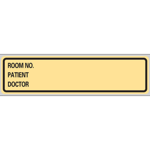 PDC Healthcare Pro-File Patient Chart Labels - Pro-File Patient Chart Label, Patient Room and Doctor, Tan - NPF-2286-8