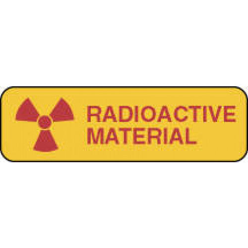 PDC Healthcare Hazard Labels - LABEL, "RADIOACTIVE MAT", YLW, 1-1/4X3/8 - 59700558