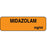 PDC Healthcare Midazolam Labels - "Midazolam mg / mL" Labels, 1-1/4" x 3/8", Fluorescent Orange - 59705177