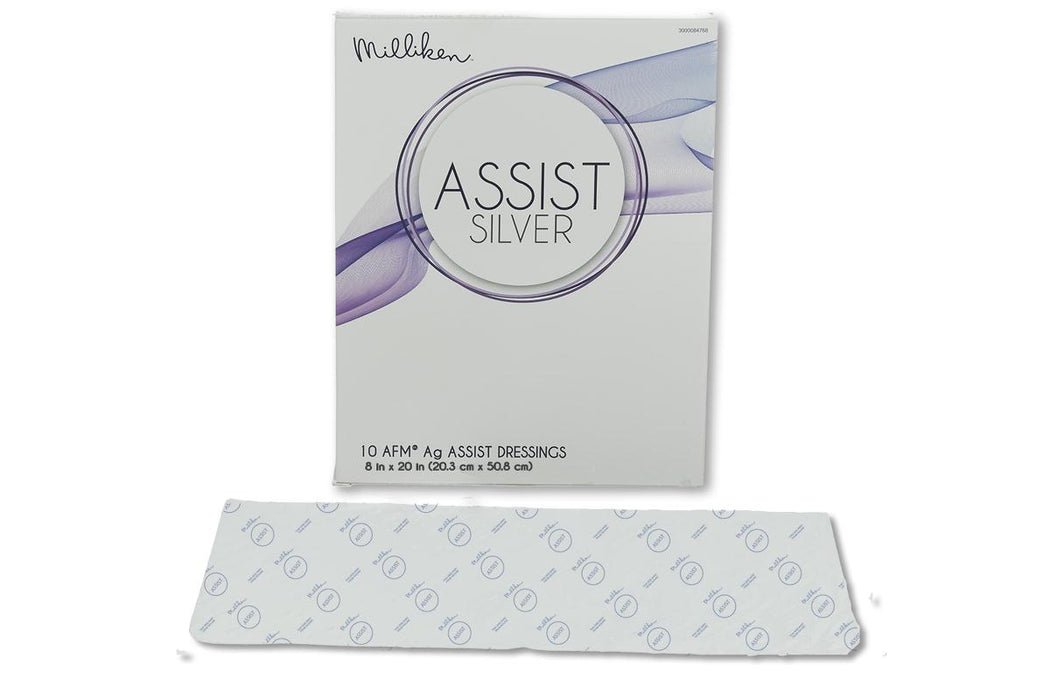 Milliken ASSIST Silver Graft Cover Dressing - Active Fluid Management Dressing, Silver, Extreme Wrap Assist, 4" x 48" - 3000051175