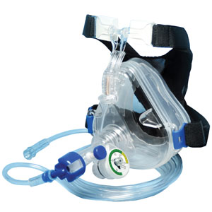 Mercury Medical Flow-Safe II CPAP System - Flow-Safe II CPAP with Small Adult Cushion Mask and Blue Head Strap - 1057201