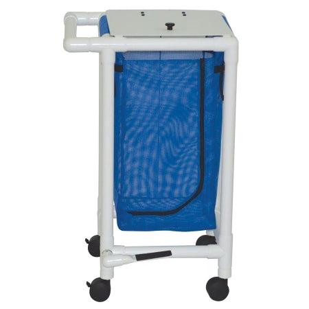 MJM International Single PVC Hampers with Foot Pedal - Single Hamper with Foot Pedal, 14 gal. Capacity, Vinyl, Mauve - 214-S-FP