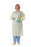 Medline Mediumweight Yellow Isolation Gown w/Sidetie - Mediumweight AAMI Level 2 Isolation Gown with Side Ties, Yellow, Size XL - PVN344140