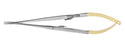 Medline Needle Holders - 5-1/2" (14 cm) Castroviejo Needle Holder with Curved Smooth Jaws, Wide Handle, Lock - MDS2429514