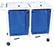 MJM PVC Double Hampers with Foot Pedal - Double Hamper with Foot Pedal, 51 gal., Mesh, Royal Blue - 218-D-FP