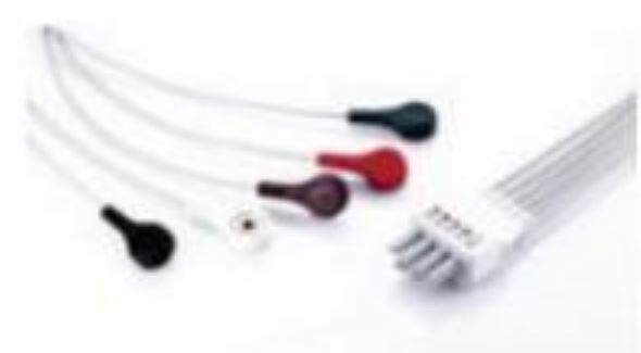 Mindray Lead ECG Cables - WIRES, ECG, 5 LEAD, SNAP, COMPATBL W/TEL-200 - 115-004869-00