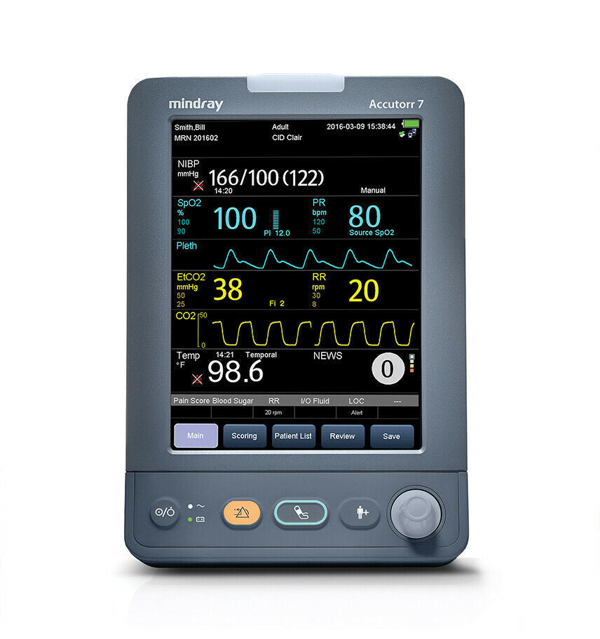 Mindray Accutorr 7 Vital Sign Monitor - MONITOR, ACCUTOR 7, MASIMO SPO2, CO2, SMART - 6103F-PA00085