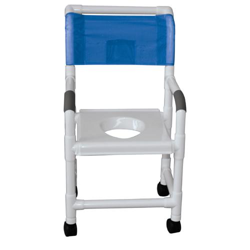 MJM PVC Vacuum Seat Shower Chair - CHAIR, SHOWER, PVC, 18X18X40", 300 LB CAP - 118-3TW-DDA-SF-10-QT-C