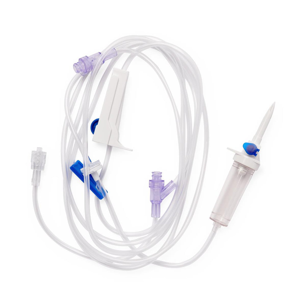 Medline IV Administration Sets - IV Administration Set with 1 Injection Port, 15 drops / mL, 92" - DYNDTA1530