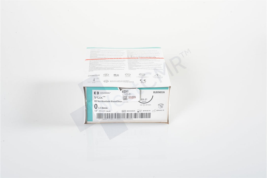 Medtronic USA V-LOC 180 Absorbable Wound Closure Suture - V-LOC 180 GS-21 Size 2-0 18" Absorbable Wound Closure Device, Blue - VLOCN0326