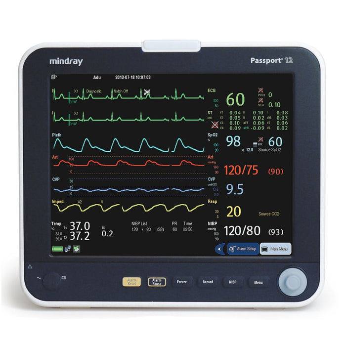 Mindray Patient Monitors - Passport 12 Monitor, Nellcor SpO2, Wireless - 6105F-PA00029