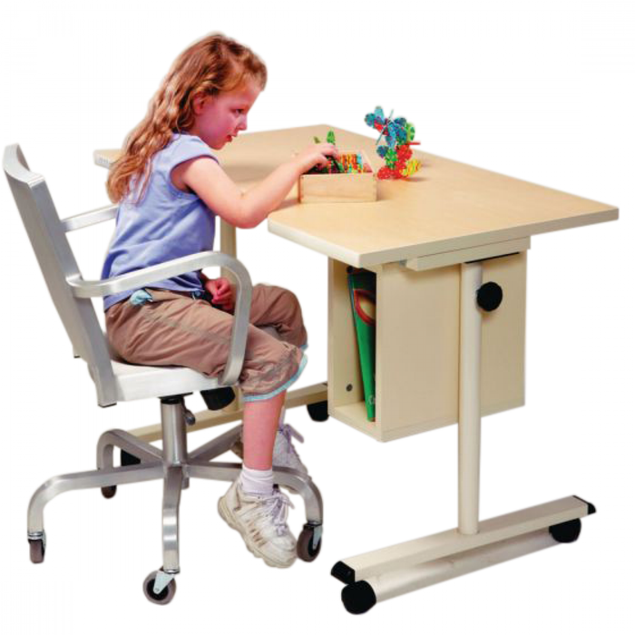 Populas Furniture Adjustable Desk with Storage