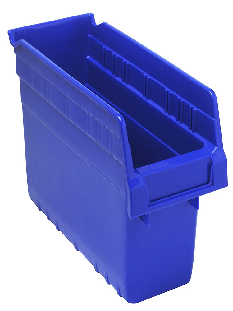 Quantum Store-Max Shelf Bins - Store-Max Bin, 11-5/8" x 4-3/8" x 8", Blue - QSB801BL