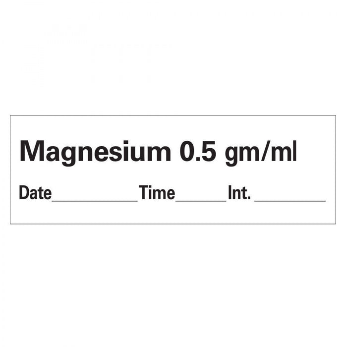 Anesthesia Tape With Date, Time, And Initial Removable Magnesium 1/2" Mg/Ml 1" Core 0.5 X 500" Imprints White 333 500 Inches Per Roll