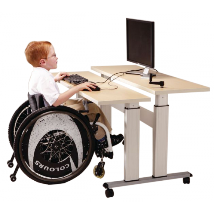 Patterson Medical Bi-level Computer Workstation with ADA Signage