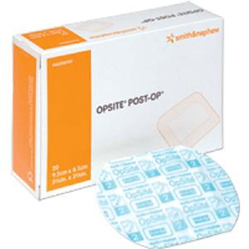 Smith & Nephew Opsite Post-Op Transparent Waterproof Dressing, 3-3/4" x 3-3/8"- Box of 20