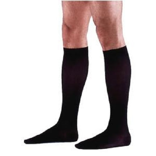 Sigvaris Cotton Comfort Men's Calf-High Compression Stockings Medium Short, Black