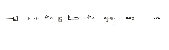 BD Split Septum / Stopcock Gravity Sets - 3-Way Gravity Set with Stopcock, 2 Ports, 113" - 11147994